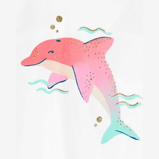 Conjunto curto infantil 2 peças golfinho rosa | Carter's