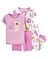 Pijama infantil 4 peças coala e bichinhos rosa | Carter's