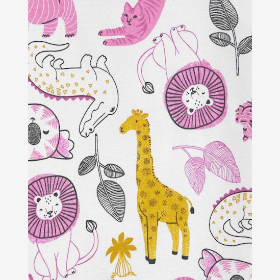 Pijama infantil 4 peças coala e bichinhos rosa | Carter's
