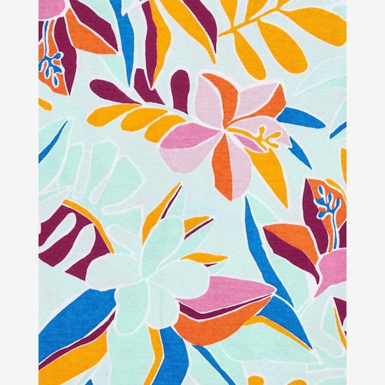 Pijama longo infantil 4 peças flores e unicórnio azul | Carter's