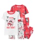 Pijama infantil 4 peças navio pirata vermelho | Carter's