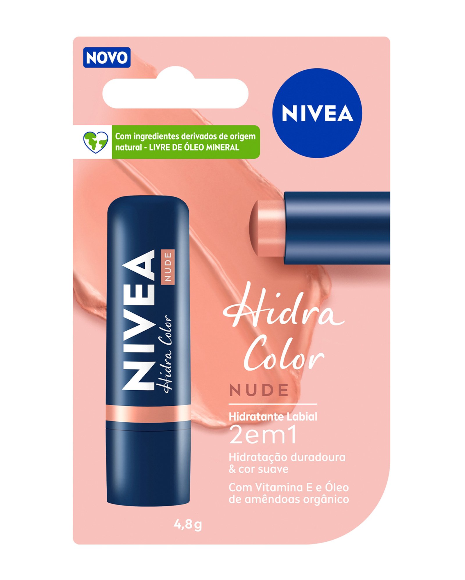 Hidratante labial Hidra Color nude 4,8g | Nivea