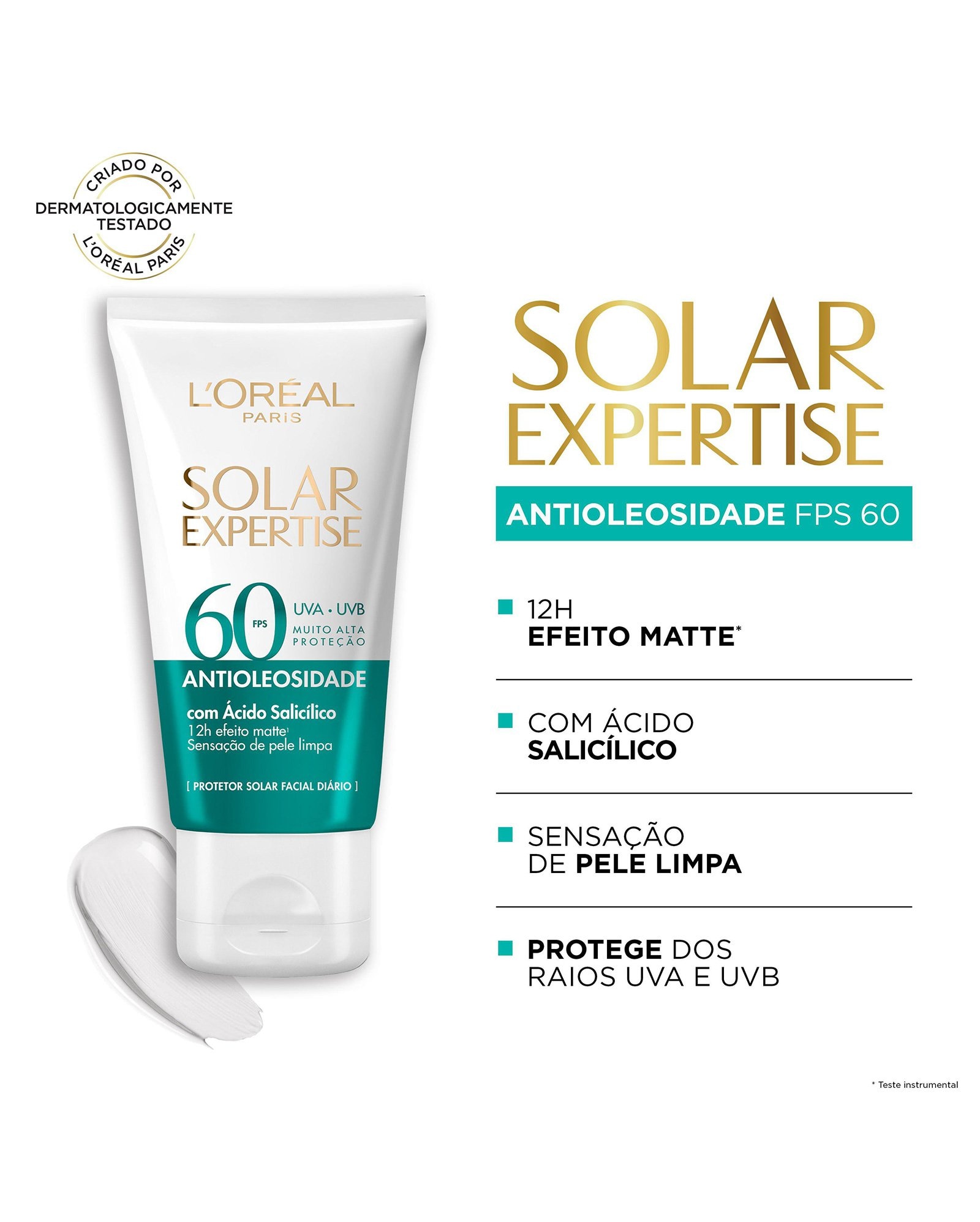 Protetor solar facial Solar Expertise antioleosidade FPS60 40g | Loreal Paris
