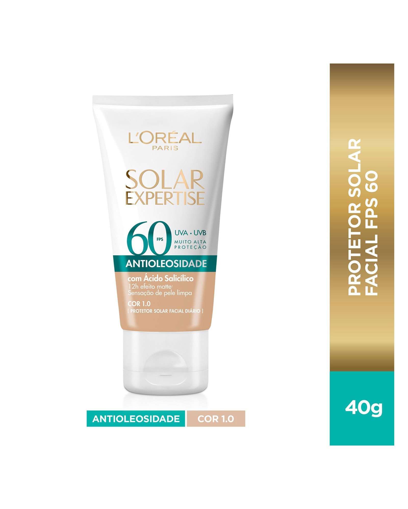 Riachuelo | Protetor solar antioleosidade cor clara FPS60 40g | Loreal ...