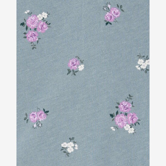 Conjunto longo 2 peças bebê floral azul | Carter's
