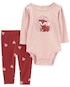 Conjunto longo bebê 2 peças raposa rosa | Carter's