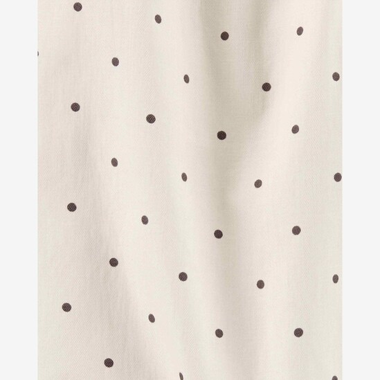 Macacão bebê poá com franzido bege | Carter's