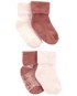 Kit meia bebê 4 pares fleece rosa | Carter's