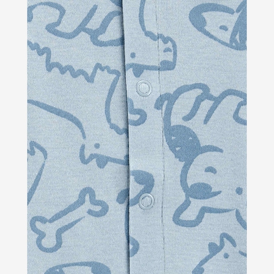 Macacão bebê touca e meia de cachorrinho azul | Carter's