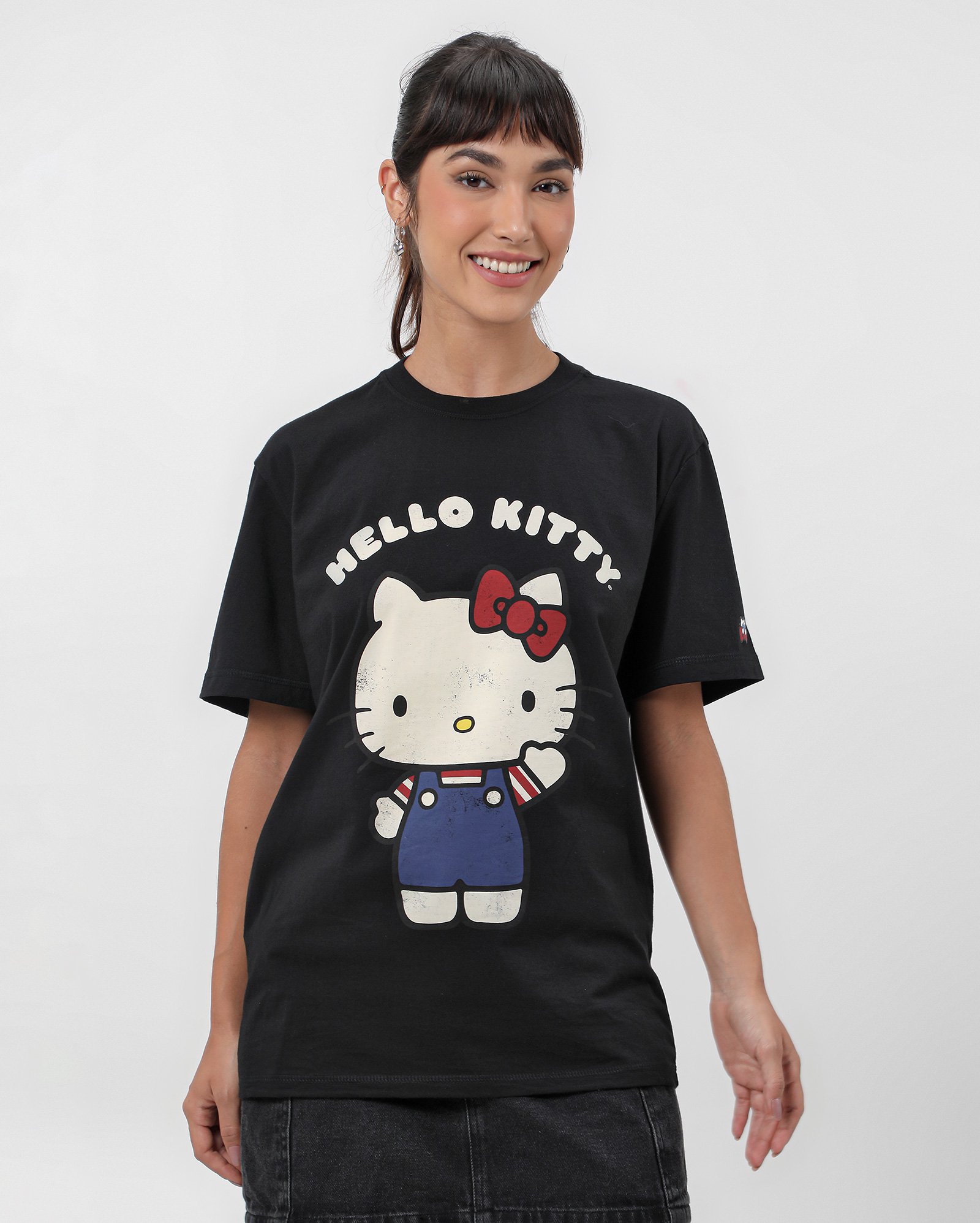 Riachuelo | Camiseta regular Hello Kitty preta | FANLAB