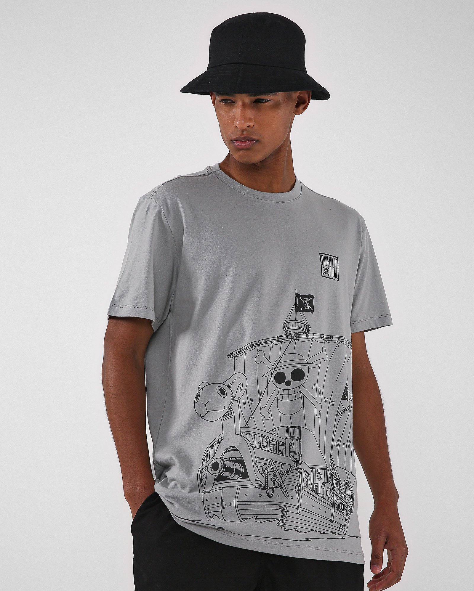Riachuelo | Camiseta masculina One Piece cinza