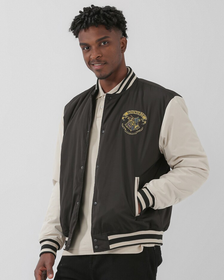 Riachuelo Jaqueta masculina college Hogwarts preta Warner Bros - Main Image