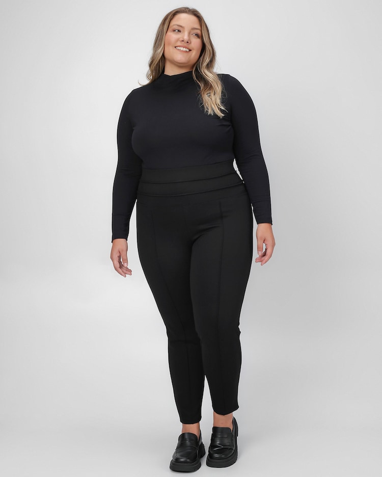 Riachuelo Calça legging plus size feminina casual preta Filipa