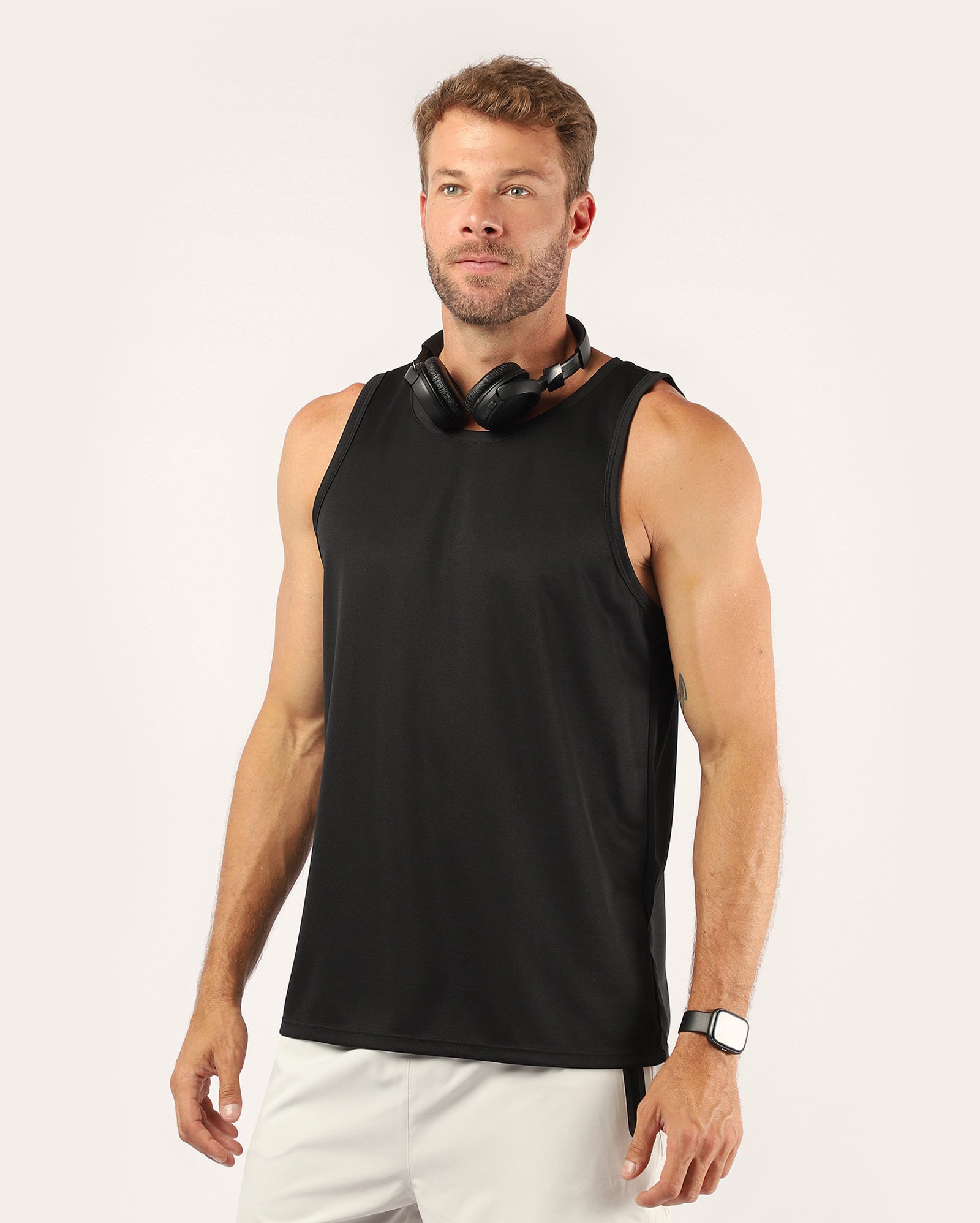 Regata esportiva masculina lisa - Preto | Body Work