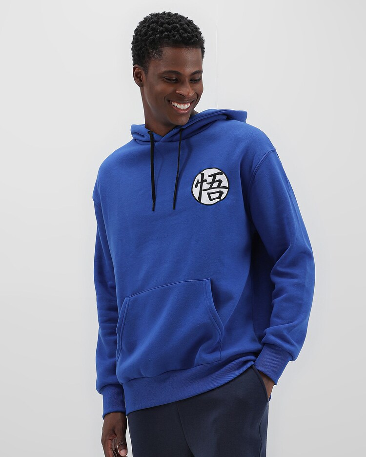 Riachuelo Blusa de moletom masculina fechada Dragon Ball Z azul
