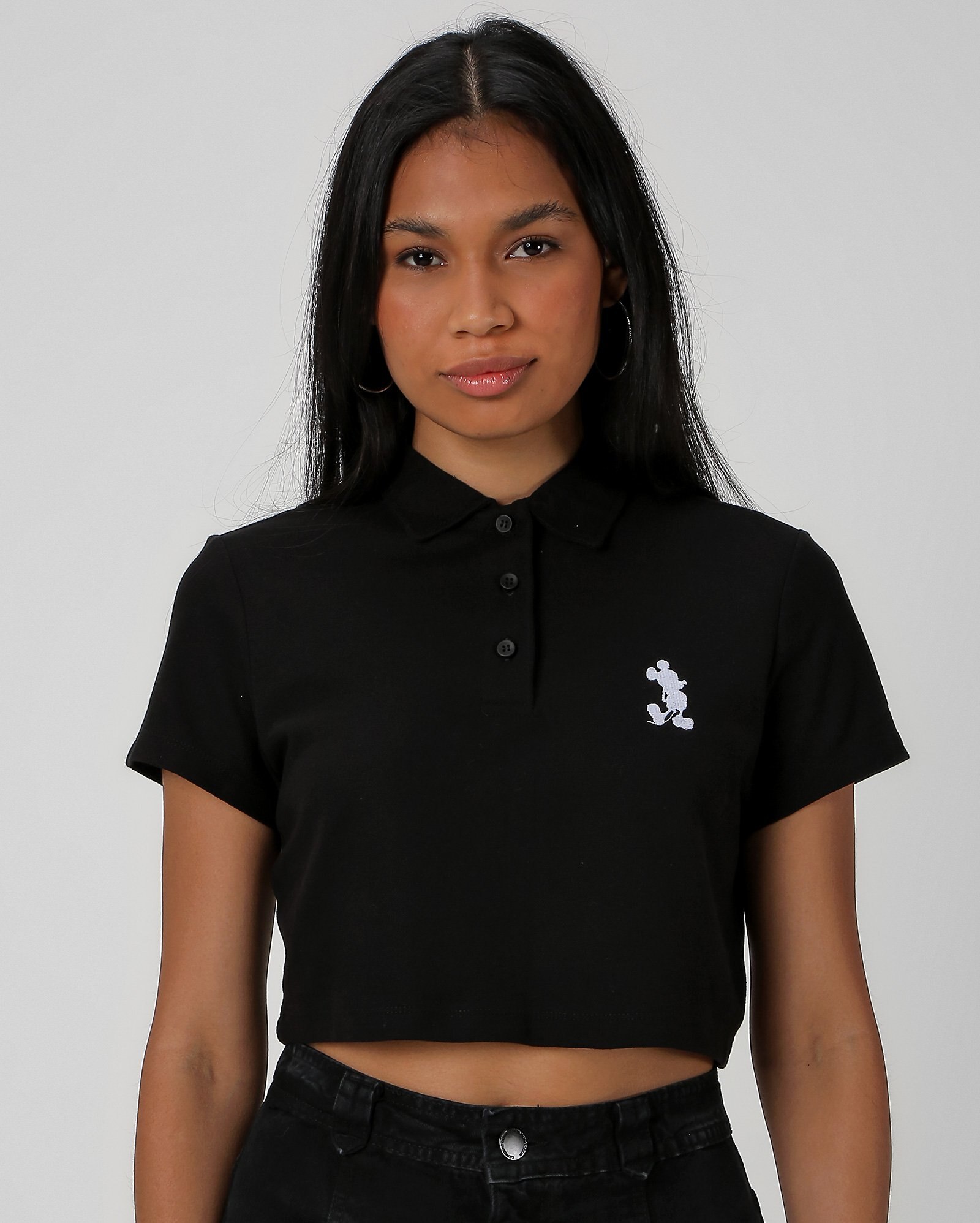 cropped polo shirt