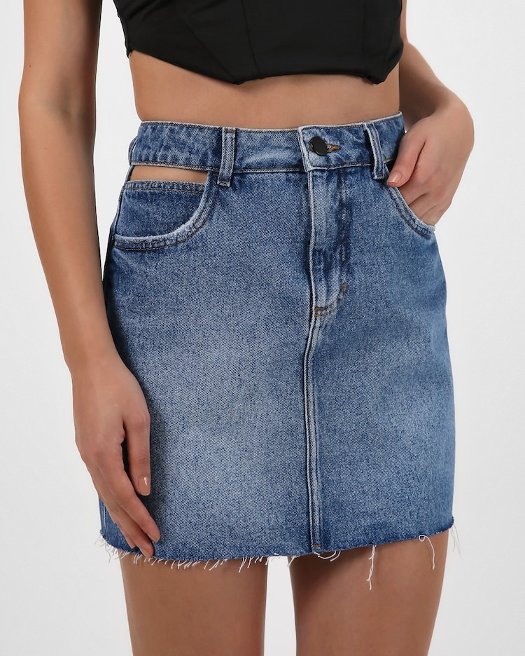 Cintura Alta Saia Jeans Pool Compre Saia Jeans Curta Reta Com