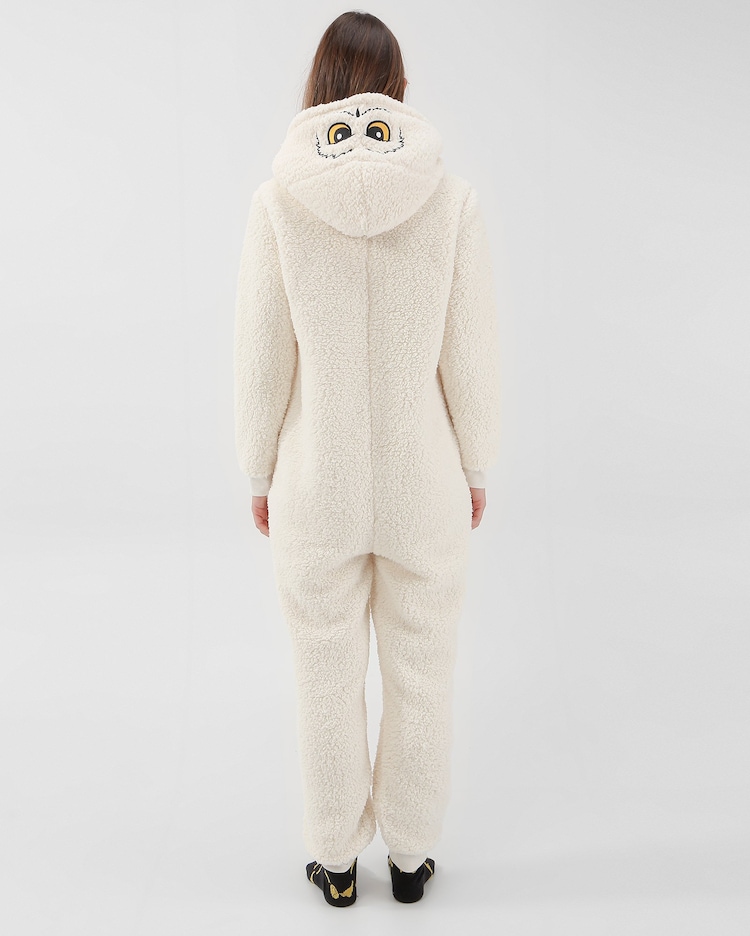 Riachuelo Macacão pijama feminino fleece Harry Potter off-white