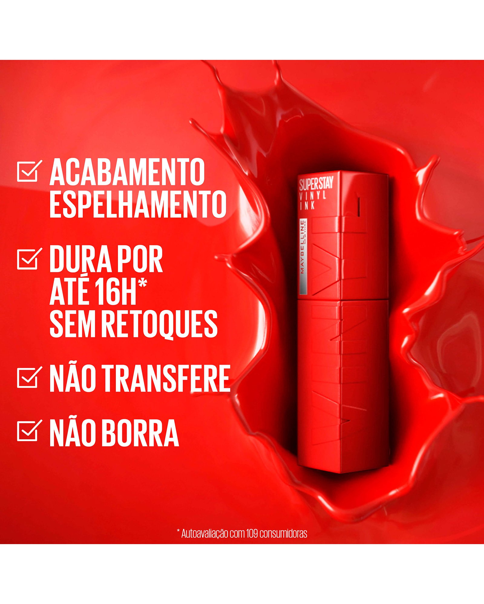 Batom líquido SupersStay Vinyl Ink peachy | Maybelline