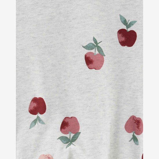 Blusão bebê moletom fechado maçã cinza | Carter's