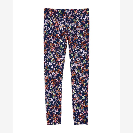 Calça legging infantil floral azul | Carter's