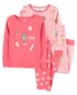 Pijama longo infantil 4  peças café da manhã balanceado laranja | Carter's