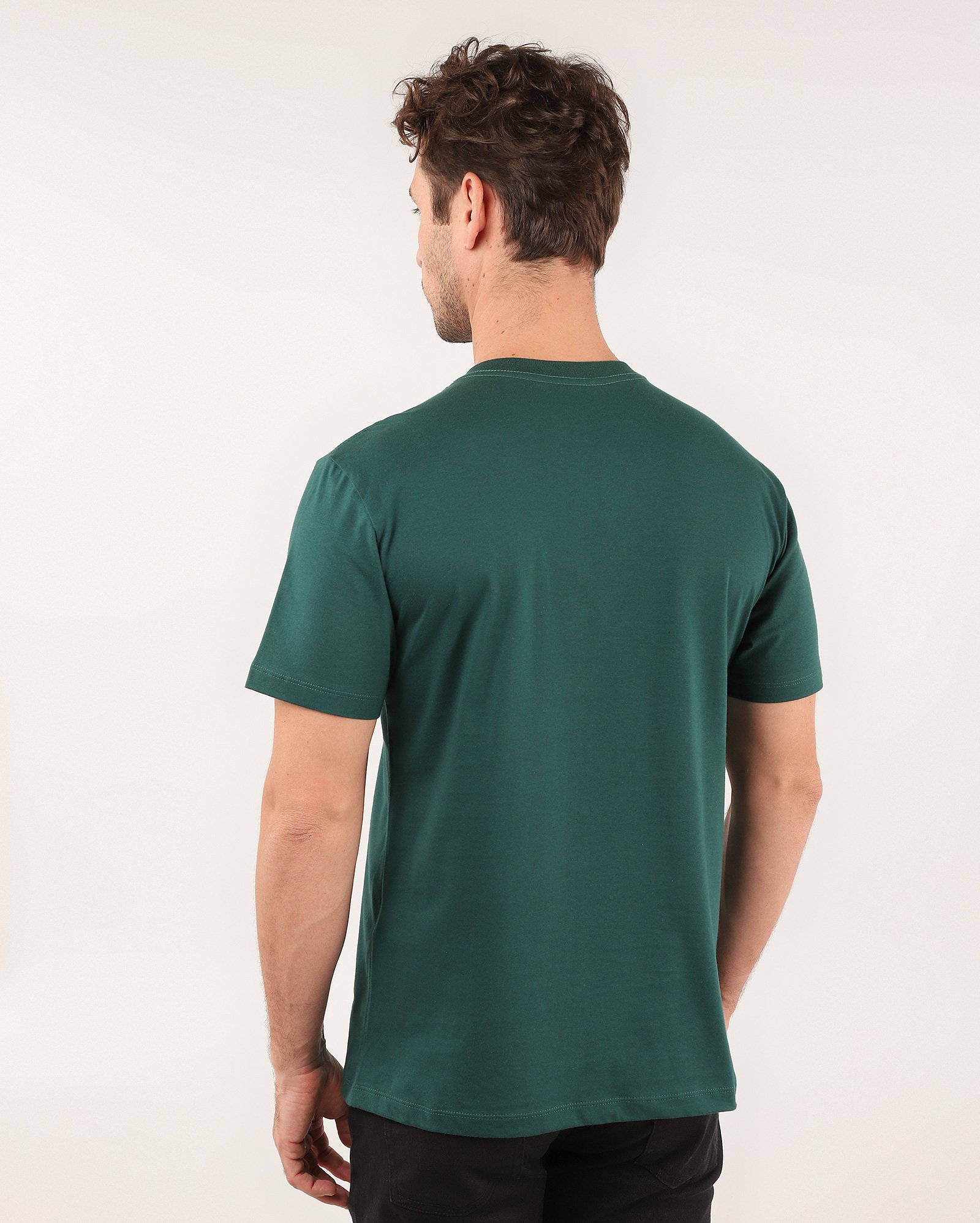 Camiseta masculina Essencial Regular - Verde Escuro