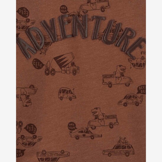 Blusão infantil de moletom Adventure marrom | Carter's