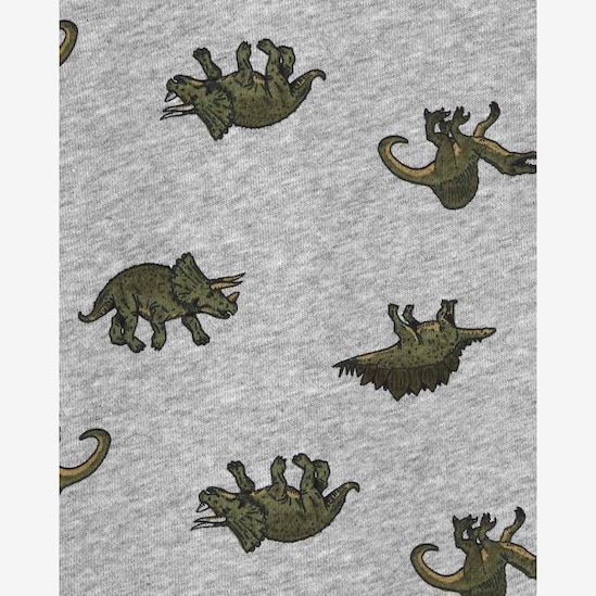 Blusão infantil de moletom dinossauro cinza | Carter's