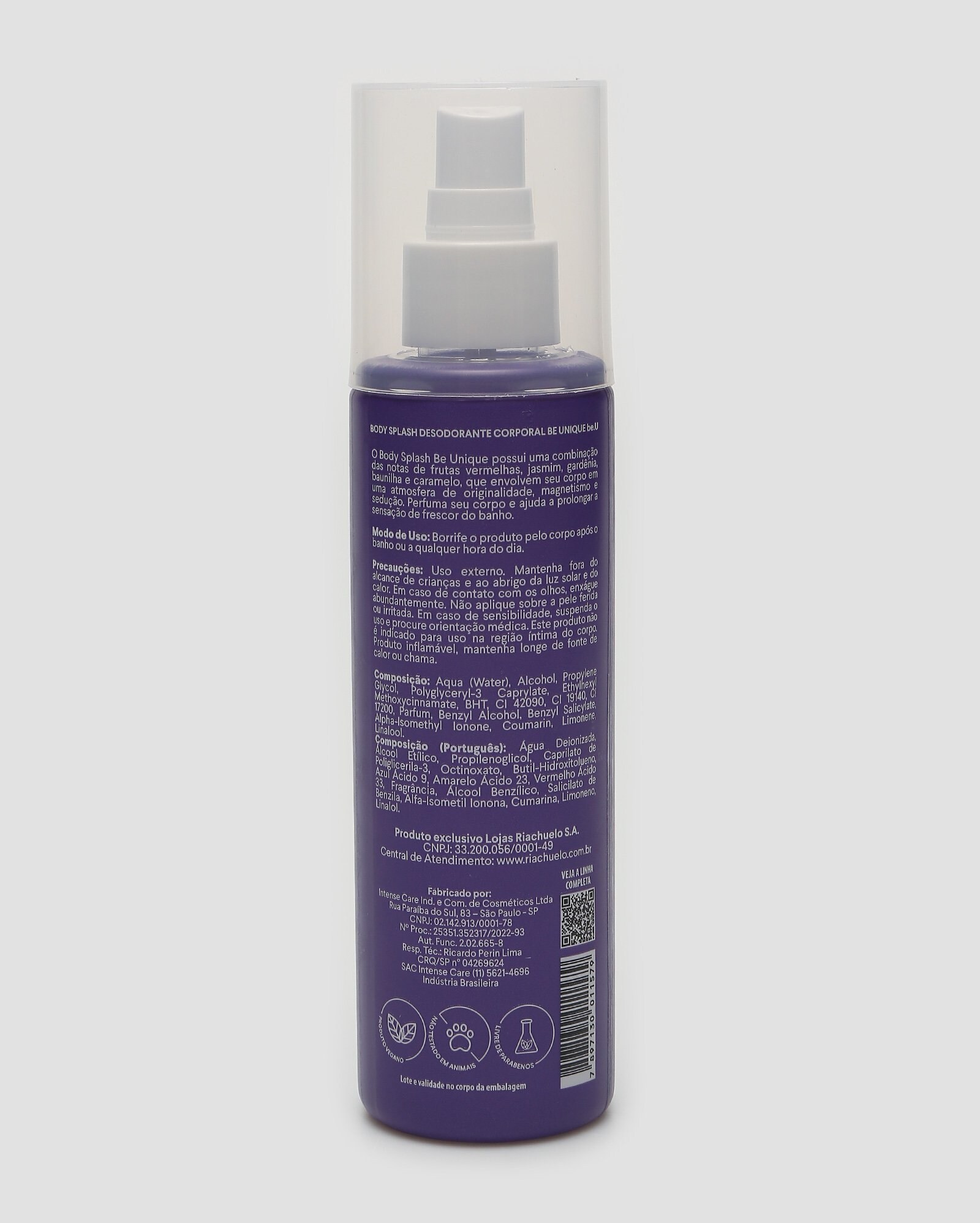 Riachuelo | Body splash desodorante corporal be unique 200ml roxo | be ...