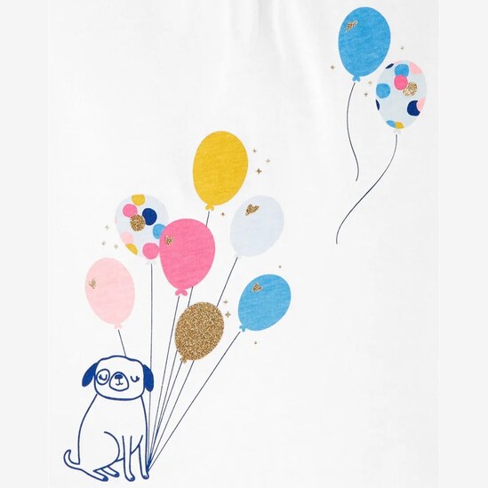 Camiseta infantil de balões branca | Carter's