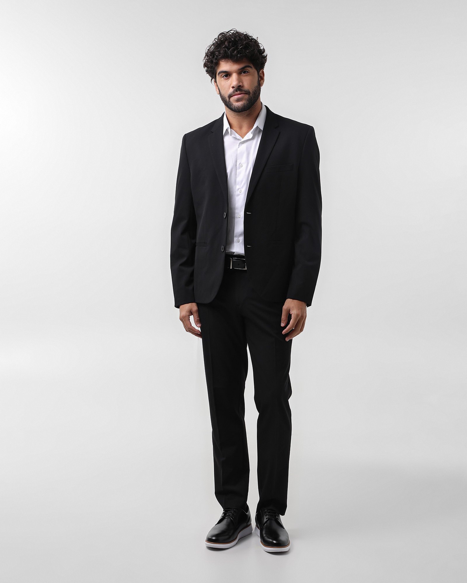 Esporte Fino CalÇa Social Preta Com Camisa Azul Marinho CalÃ§a