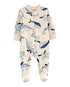 Macacão bebê baleia e dinossauro off-white | Carter's