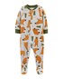 Macacão pijama infantil fleece bichinho na floresta cinza | Carter's