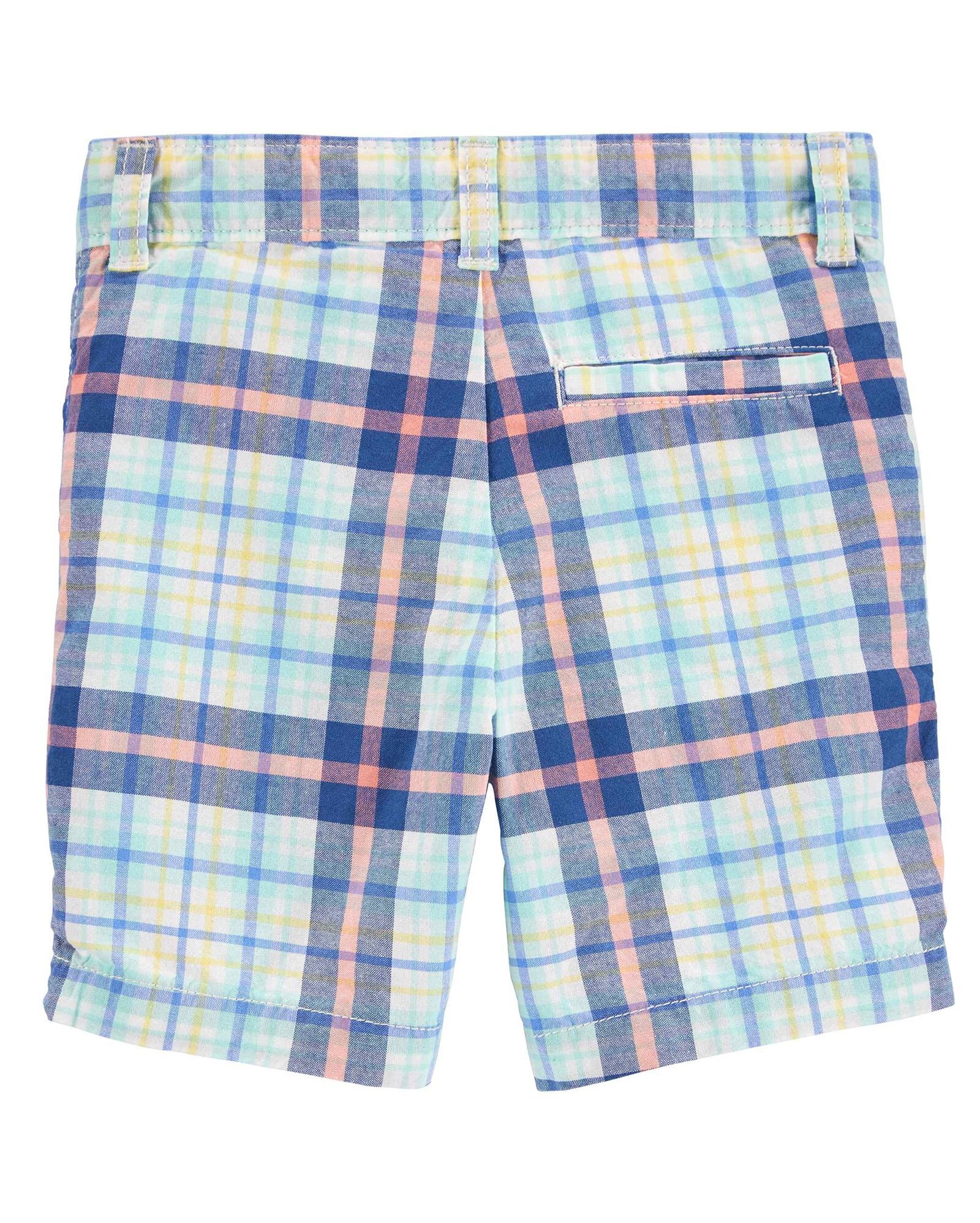 Bermuda jeans color infantil xadrez azul Carter's Carter's Oficial