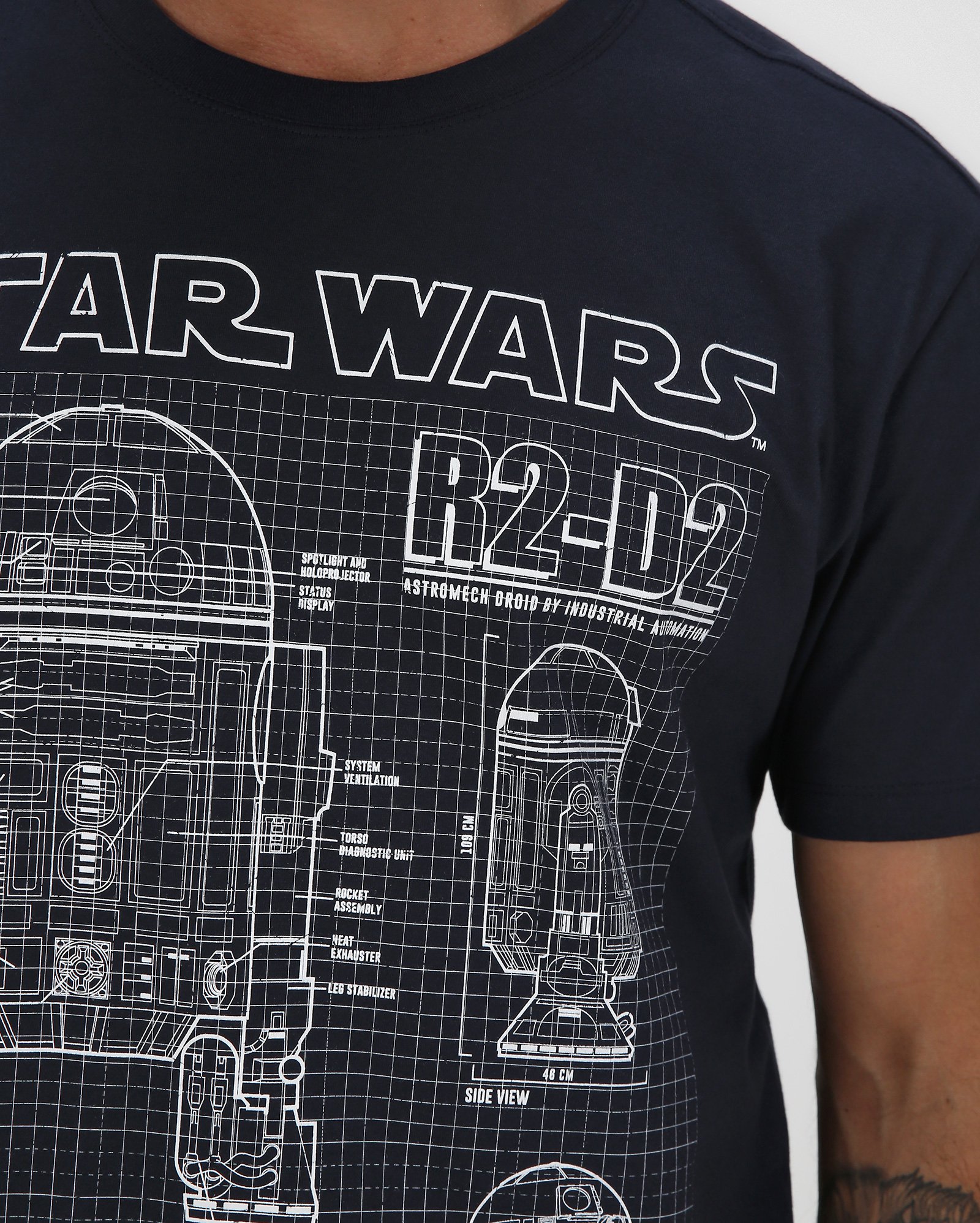 Star Wars R2-d2 Logo Pose Camiseta De La R2D2 Katakana Star Wars