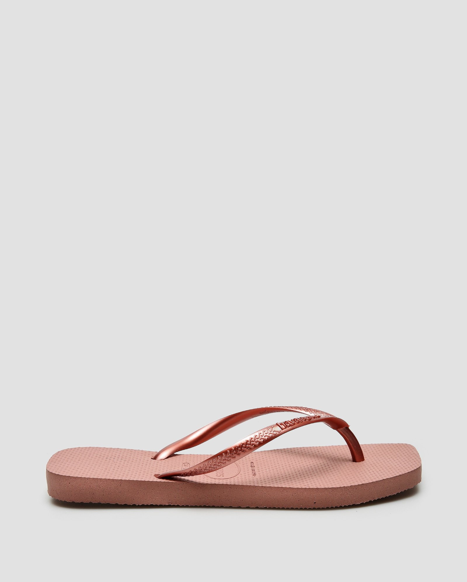 Chinelo feminino slim bico quadrado rosê | Havaianas