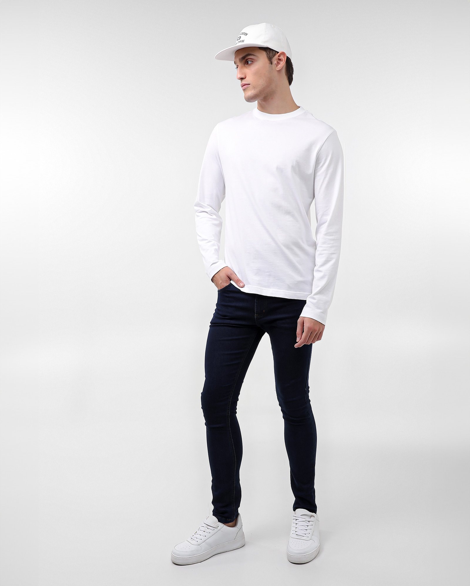 Calça jeans masculina super skinny com passantes - Jeans Médio | Pool Jeans