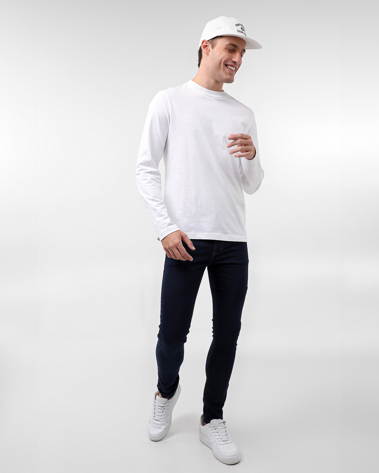 Calça jeans masculina super skinny com passantes - Jeans Médio | Pool Jeans