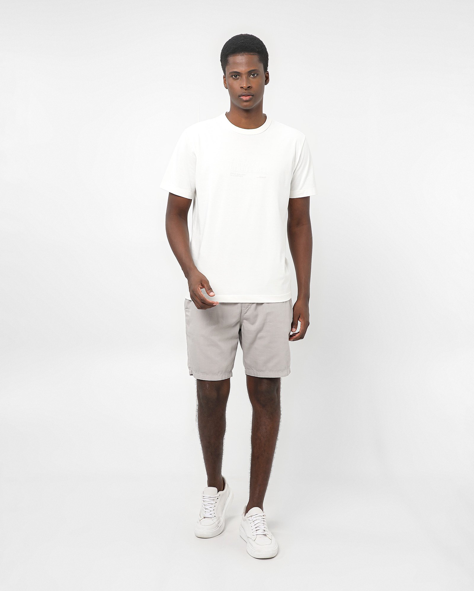 Bermuda sarja masculina cós elástico e cordão - Cinza Claro | Pool Jeans