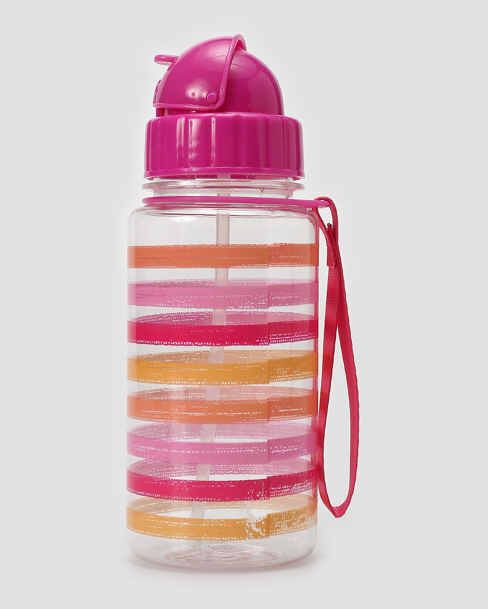 Garrafa squeeze infantil arco-íris 450ml - Rosa