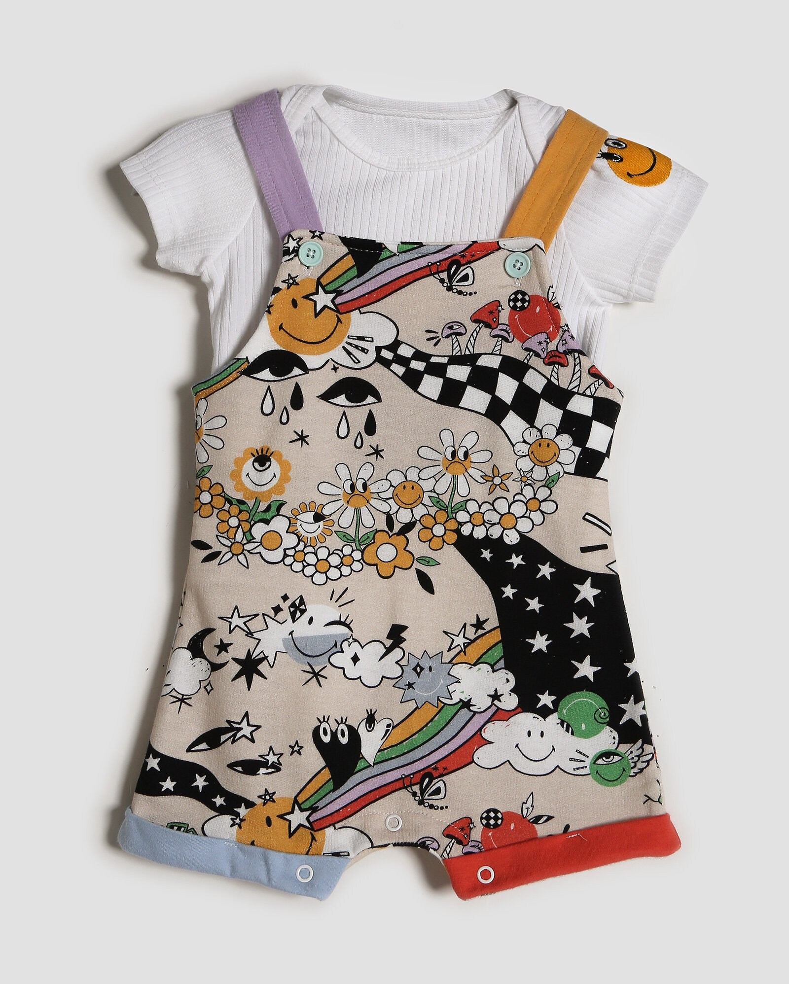 Riachuelo | Conjunto curto bebê 2 peças Smiley Ana Strumpf bege | The ...