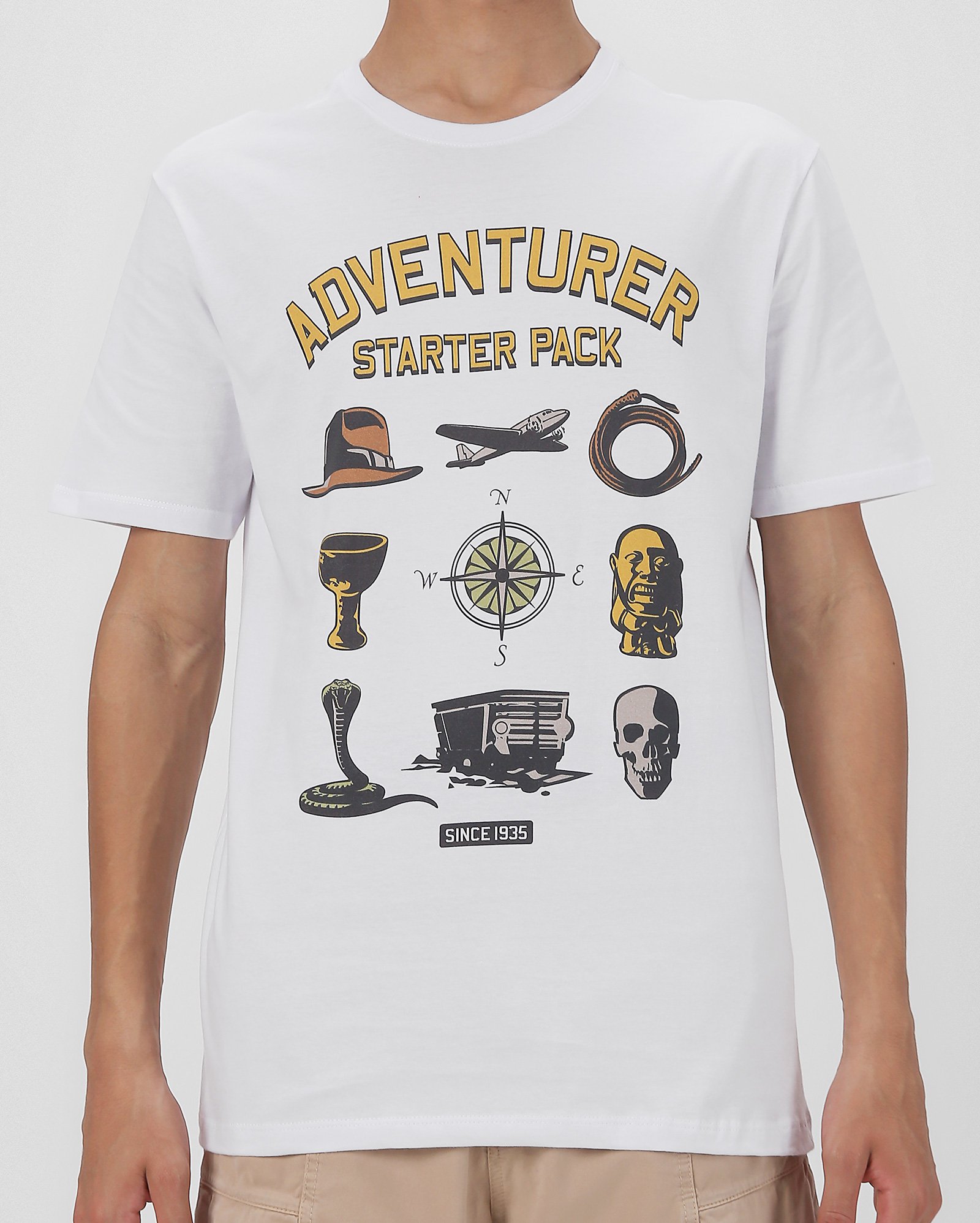 Camiseta masculina Disney Indiana Jones branca | FANLAB — foto 5