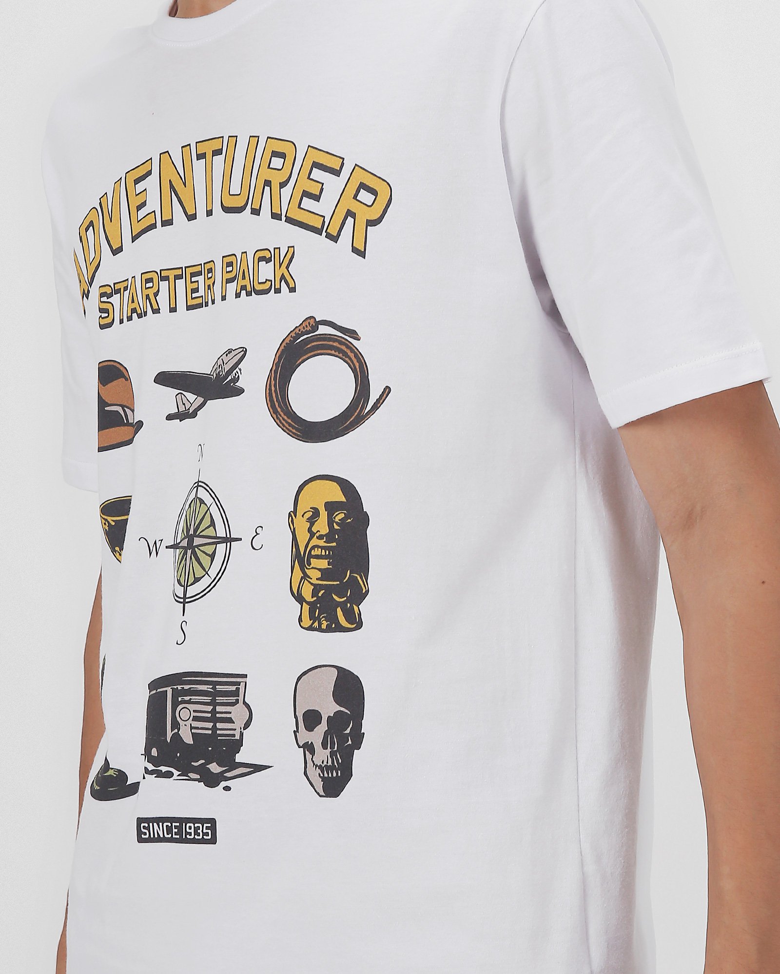 Camiseta masculina Disney Indiana Jones branca | FANLAB — foto 4