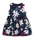 Vestido bebê evasê floral com calcinha azul | Carter's
