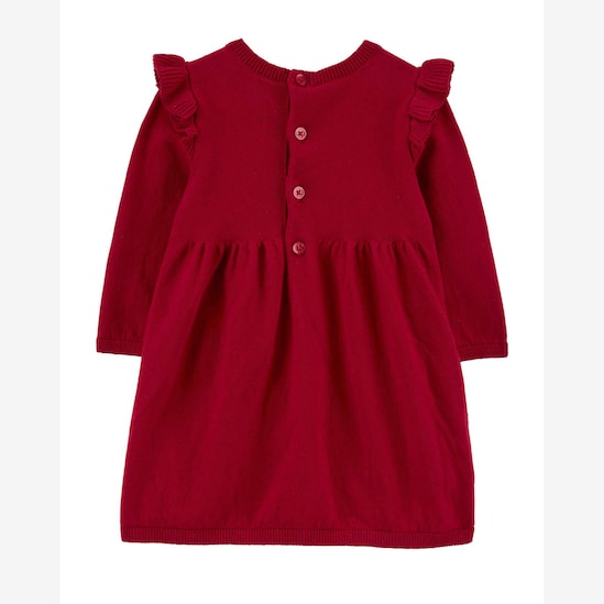 Vestido bebê babados com calcinha vermelho | Carter's