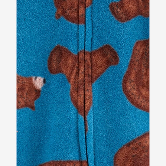 Macacão pijama bebê de fleece ursinhos azul | Carter's