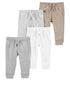 Kit calça bebê 4 peças jogger lisa multicor | Carter's