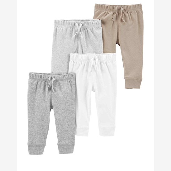 Kit calça bebê 4 peças jogger lisa multicor | Carter's