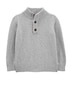 Suéter infantil de tricot gola alta cinza | Carter's